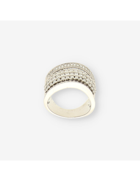 Anillo oro blanco y brillantes