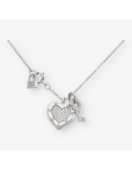 Collar Tiffany llave y corazÃ³n de la colecciÃ³n Return to Tiffany con caja y comprobante