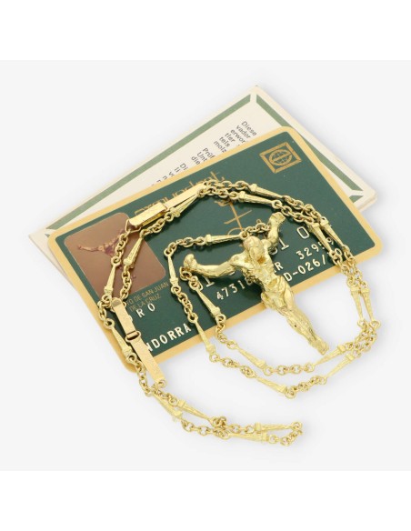 Collar con el Cristo de DalÃ­ en oro 18kt  con documento