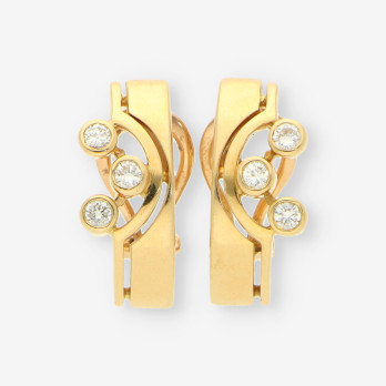 Pendientes oro y brillantes