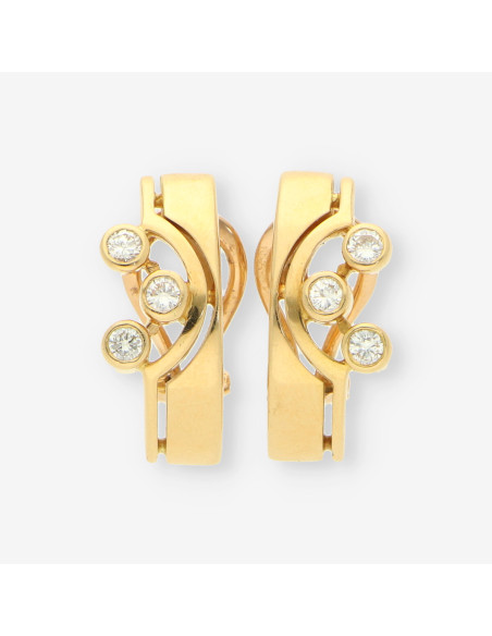 Pendientes oro y brillantes