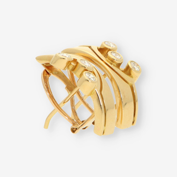 Pendientes oro y brillantes