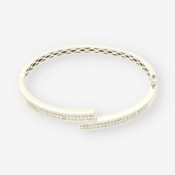 Esclava oro blanco y brillantes