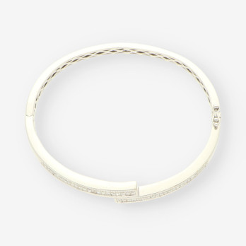 Esclava oro blanco y brillantes 2
