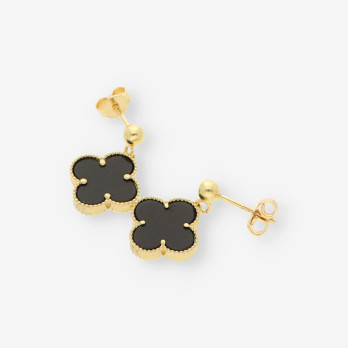 Pendientes oro y p. negra 2