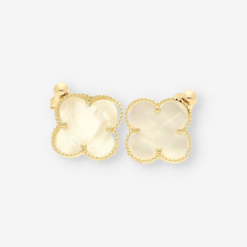 Pendientes oro y p. nacar