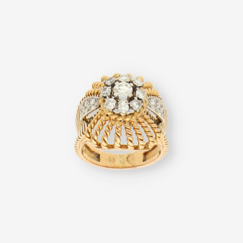 Anillo Vintage oro y brillantes