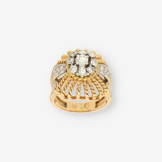 Anillo Vintage oro y brillantes