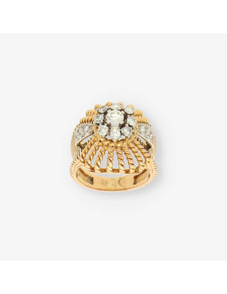 Anillo Vintage oro y brillantes