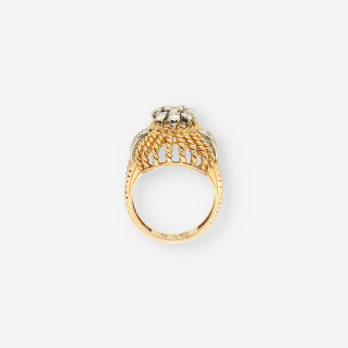 Anillo Vintage oro y brillantes 2