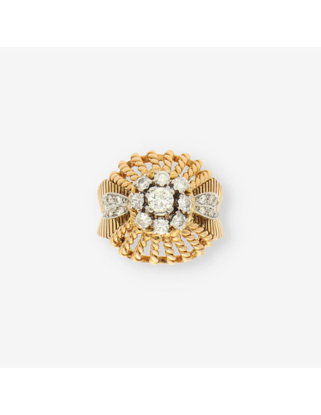 Anillo Vintage oro y brillantes