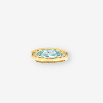 Anillo oro p. azul