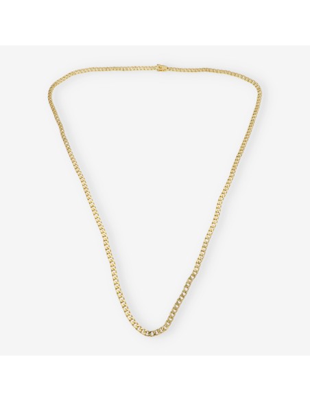 Cadena barbada 71cm en oro 18kt