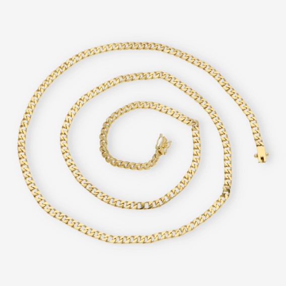 Cadena barbada 71cm en oro 18kt