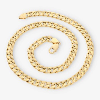 Cadena barbada en oro 18kt 61cm 2