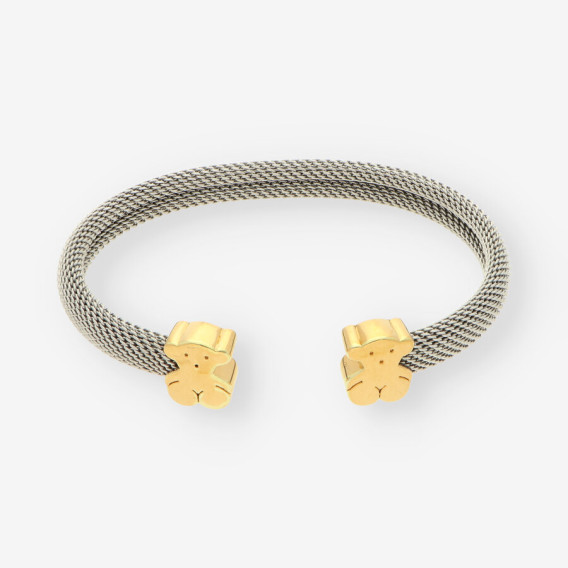 Pulsera acero y oro TOUS oso