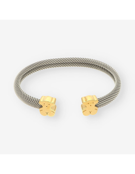 Pulsera acero y oro TOUS oso