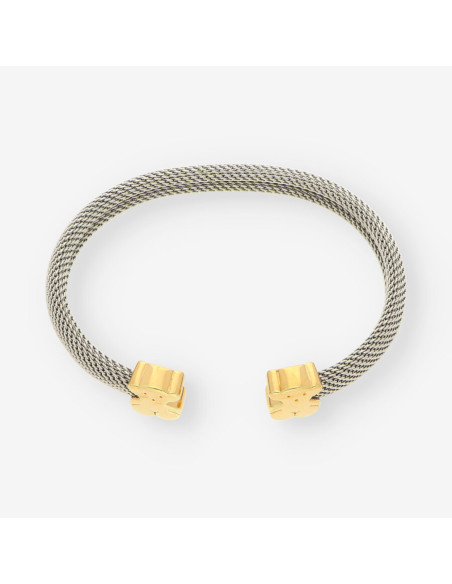 Pulsera acero y oro TOUS oso