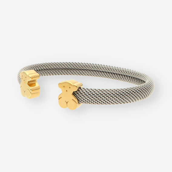 Pulsera acero y oro TOUS oso