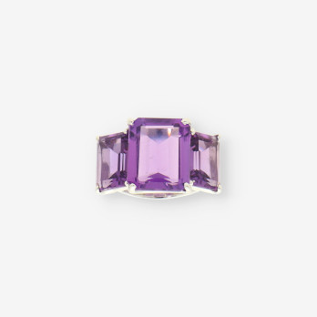 Anillo oro p. lila