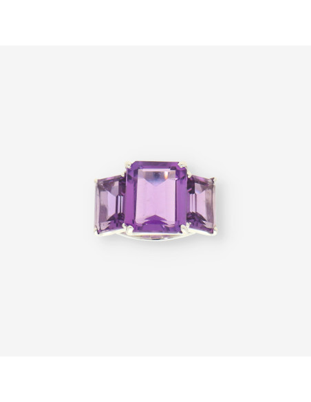 Anillo oro p. lila