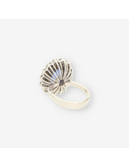 Anillo oro bl.zafiro y bri aprox.1,3 Qt
