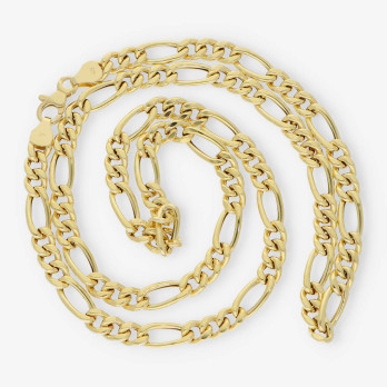 Cadena barbada 3x1 en oro 18kt 60cm NUEVO 2