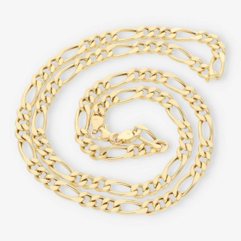 Cadena barbada 3x1 en oro 18kt 60cm NUEVO 2