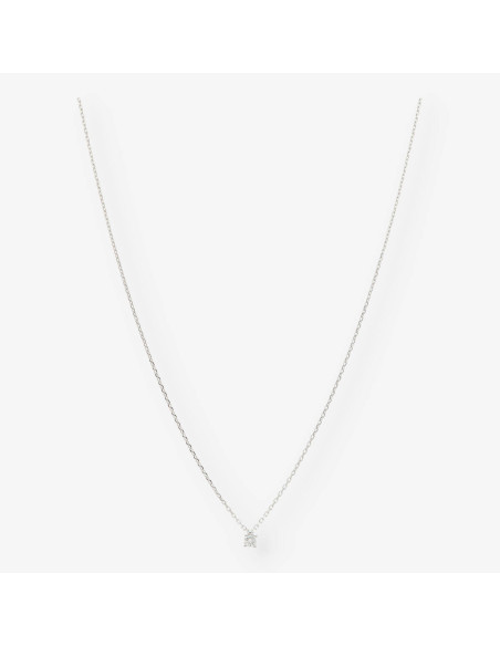 Colgante en oro blanco 18kt con brillante NUEVO