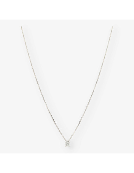 Colgante en oro blanco 18kt con brillante NUEVO