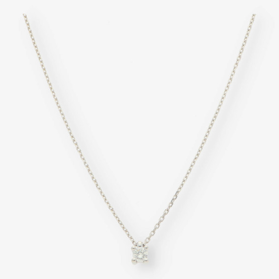 Colgante en oro blanco 18kt con brillante NUEVO