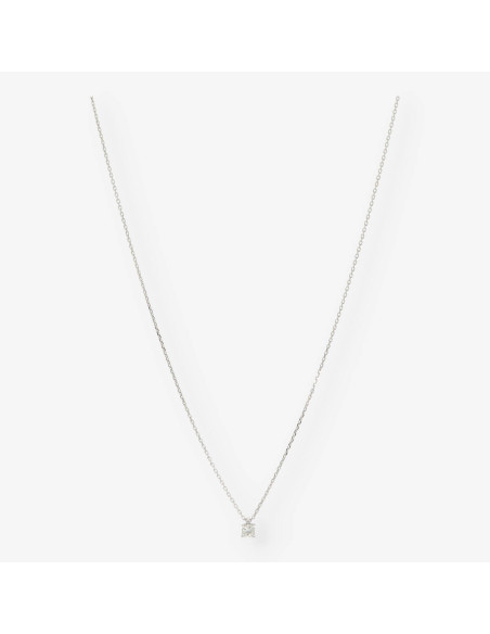 Colgante en oro blanco 18kt con brillante NUEVO