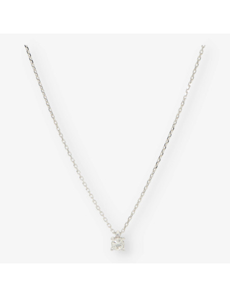 Colgante en oro blanco 18kt con brillante NUEVO
