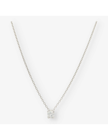 Colgante en oro blanco 18kt con brillante NUEVO