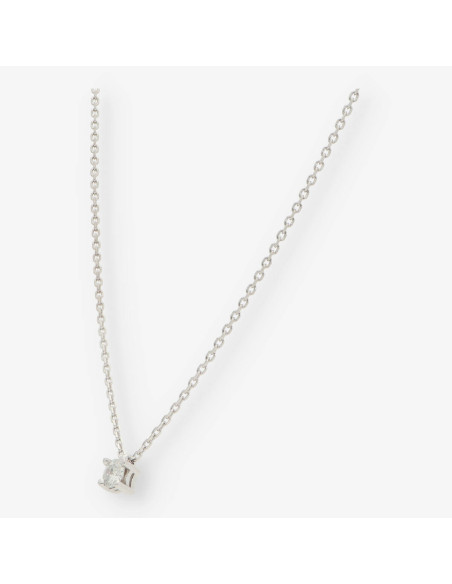 Colgante en oro blanco 18kt con brillante NUEVO