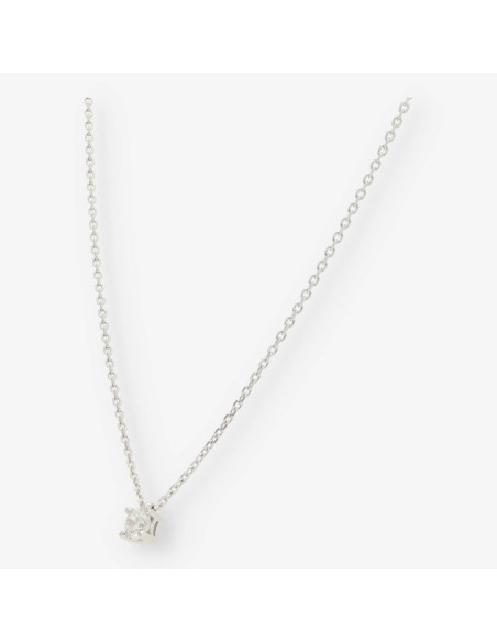 Colgante en oro blanco 18kt con brillante NUEVO