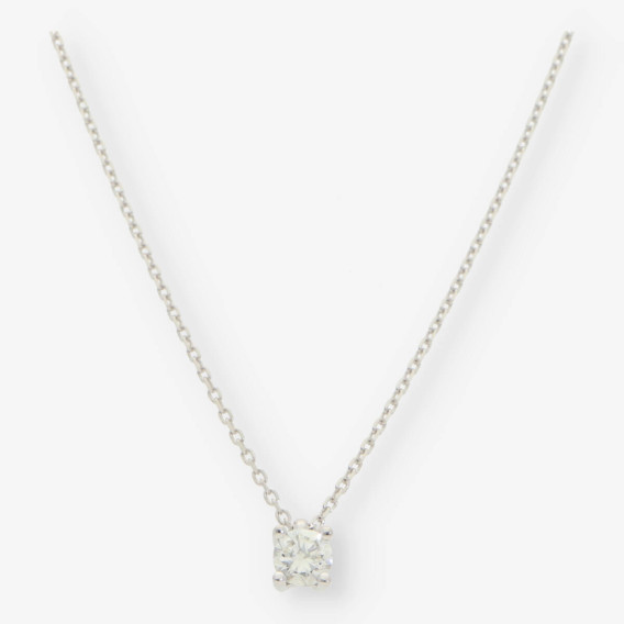 Colgante en oro blanco 18kt con brillante NUEVO