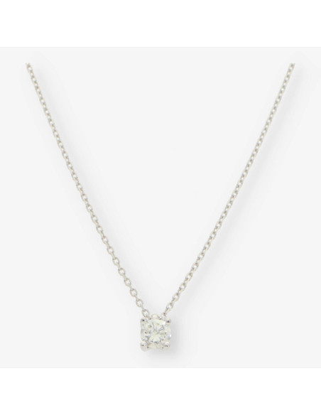 Colgante en oro blanco 18kt con brillante NUEVO