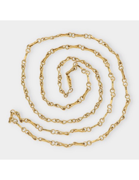 Cadena alterna 1x1 en oro 18kt