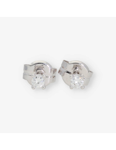 Pendientes en oro blanco 18kt con brillantes NUEVO