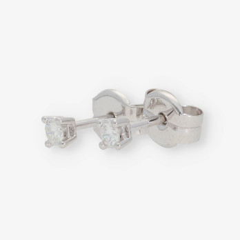 Pendientes en oro blanco 18kt con brillantes NUEVO 2