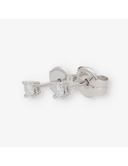 Pendientes en oro blanco 18kt con brillantes NUEVO