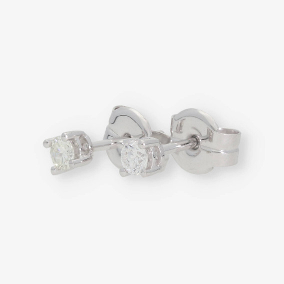 Pendientes en oro blanco 18kt con brillantes NUEVO