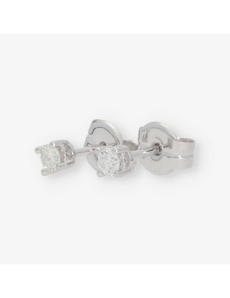 Pendientes en oro blanco 18kt con brillantes NUEVO