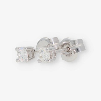 Pendientes en oro blanco 18kt con brillantes NUEVO 2