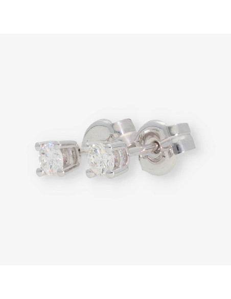 Pendientes en oro blanco 18kt con brillantes NUEVO
