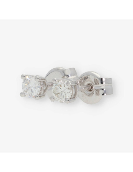 Pendientes en oro blanco 18kt con brillantes NUEVO