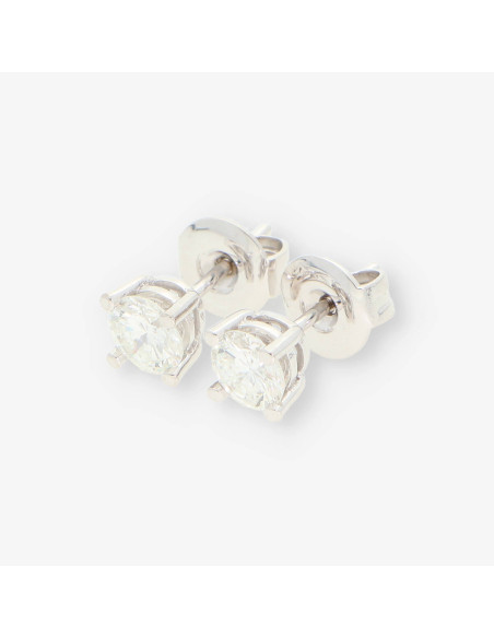 Pendientes en oro blanco 18kt con brillantes NUEVO