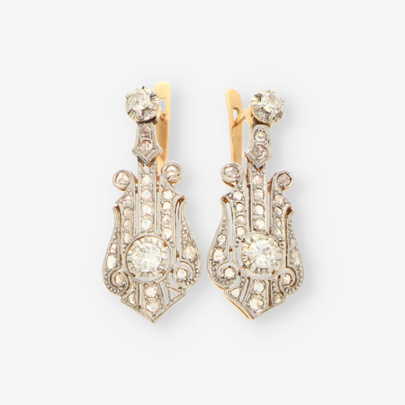 Pendientes Vintage oro y brillantes