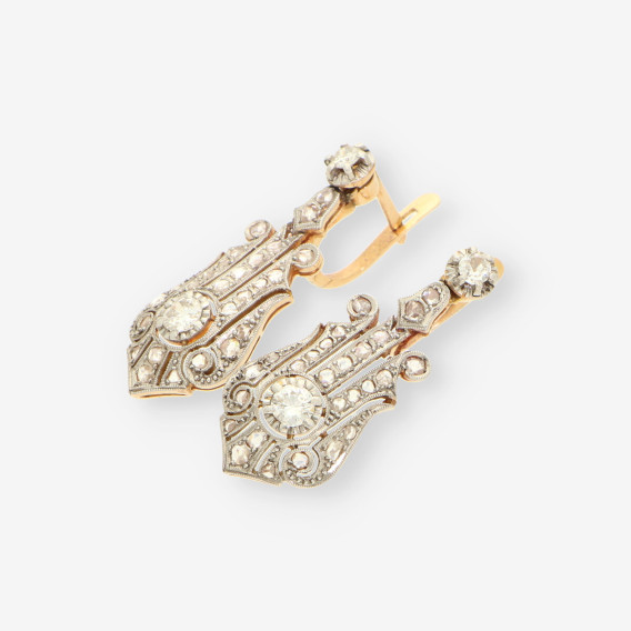 Pendientes Vintage oro y brillantes
